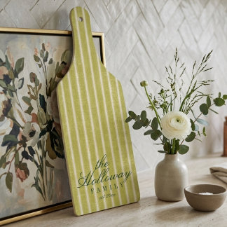 Elegant Stripe Script Typography Family Name 