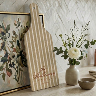 Elegant Stripe Script Typography Family Name 