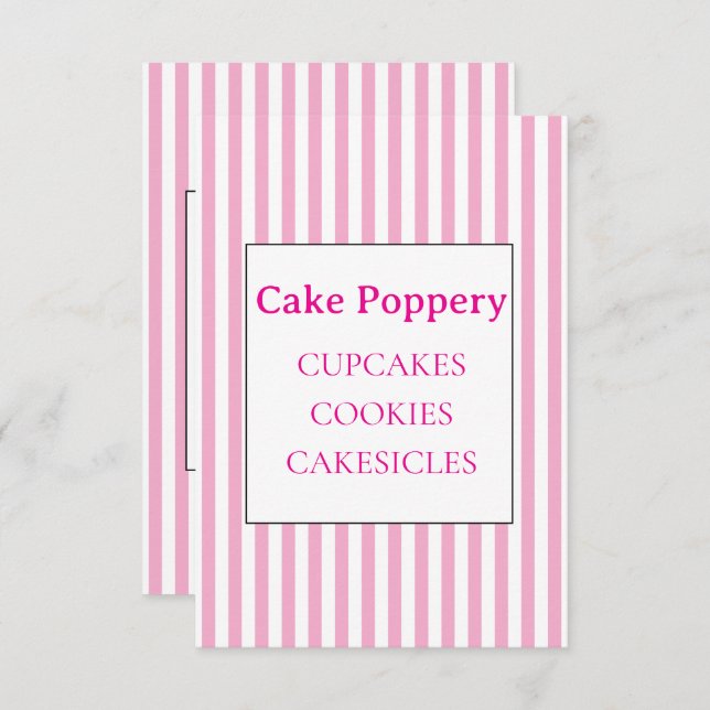 Elegant stripe tilläggskort (Fram/baksida)