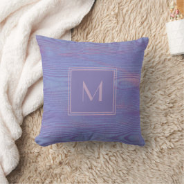 Elegant Struktur Violet lila Monogram Kudde