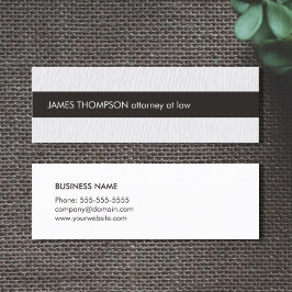 Elegant Struktur White Black Rand advokat Mini Visitkort