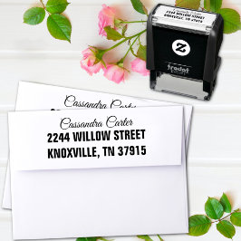 Elegant Student Anpassningsbar Returadress Självfärgande Stämpel