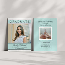 Elegant Student Aqua Blue Photo Studenten