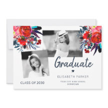 Elegant student fotocollage blommigt studenten a