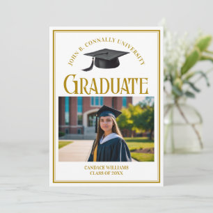 Elegant Student Fototypografi Guld Studenten Meddelande