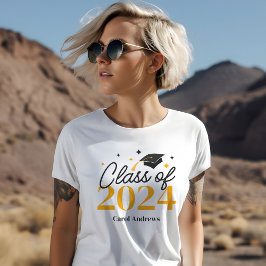 Elegant Student, klass 2024 Keepsaki Studenten T Shirt