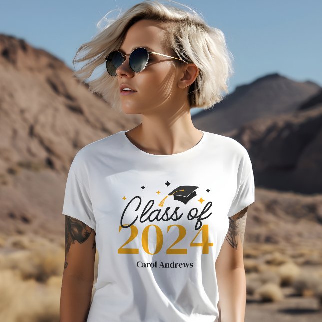 Elegant Student, klass 2024 Keepsaki Studenten T Shirt (Skapare uppladdad)