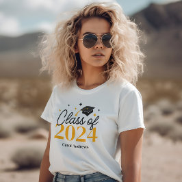 Elegant Student, klass 2024 Keepsaki Studenten T Shirt