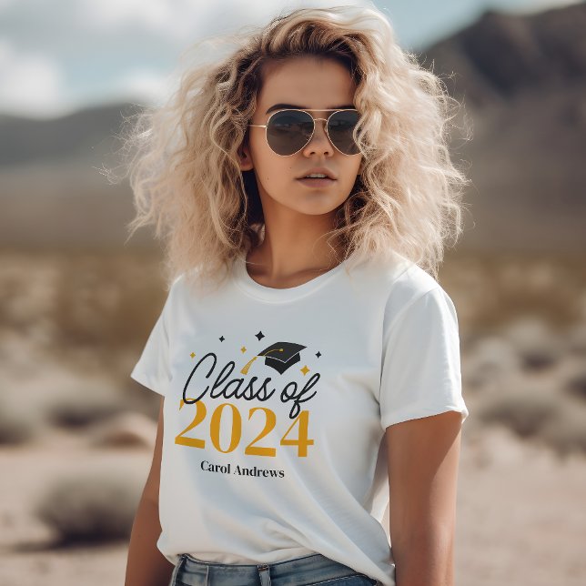 Elegant Student, klass 2024 Keepsaki Studenten T Shirt (Skapare uppladdad)