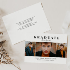 Elegant Student Modern Simple 3 Photo Studenten Meddelande