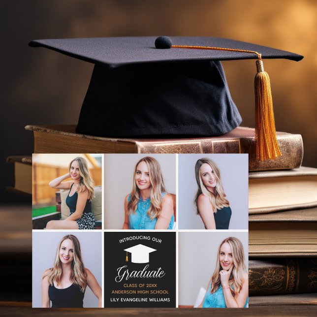 Elegant Student Photo Collage 2025 Studenten Meddelande (Skapare uppladdad)