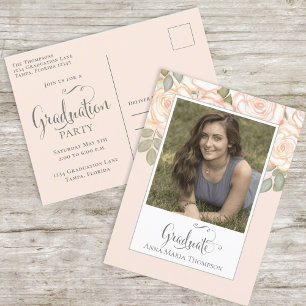 Elegant Student Watercolor Blommigt Chic Vykort