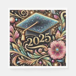 Elegant Studenten 2025 Design 2 Pappersservett