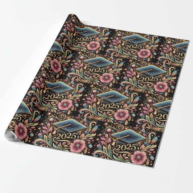 Elegant Studenten 2025 Design 2 Presentpapper (Utrullad)