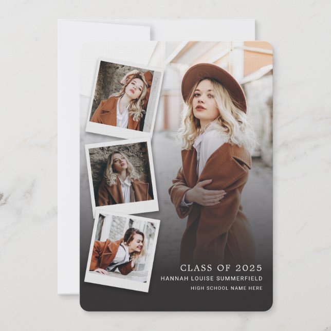 Elegant Studenten 2025 - multifoto-meddelande (Framsida)