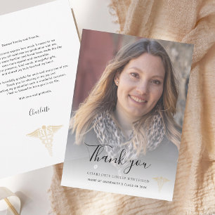 Elegant Studenten 2025 Nurse Pinning Tack Kort