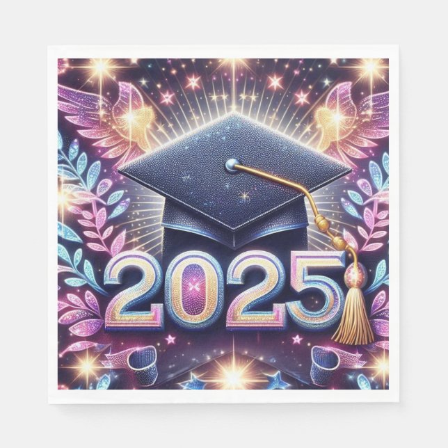 Elegant Studenten 2025 Pappersservett (Framsidan)