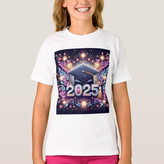 Elegant Studenten 2025 T Shirt (Framsida)