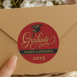 Elegant Studenten-etikett Runt Klistermärke