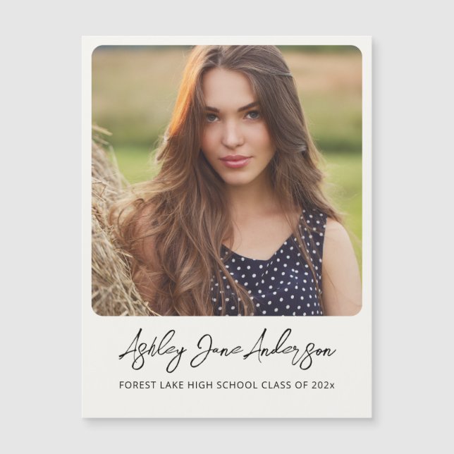 Elegant Studenten fotomagnetisk varning (Framsida)