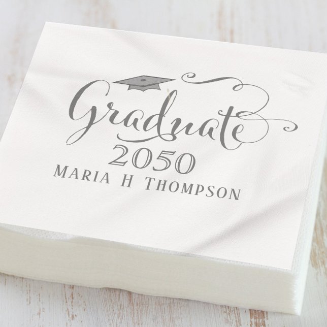 Elegant Studenten - minimalistiskt moderkort Pappersservett (Skapare uppladdad)