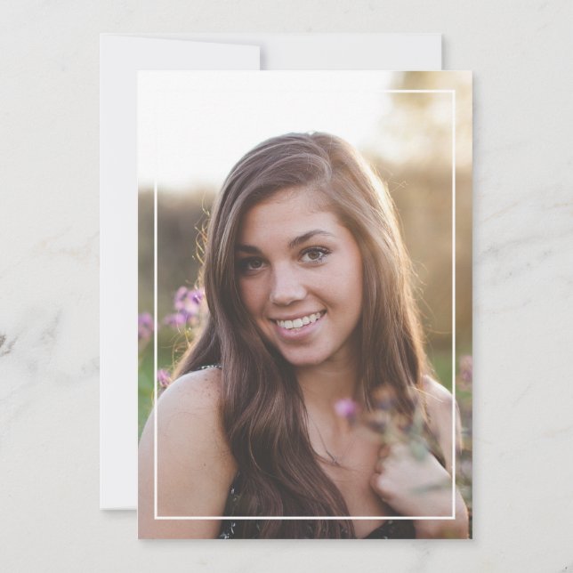 Elegant studenten öppet hus party inbjudningar (Baksida)