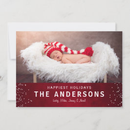 Elegant Styish Red Glad helg jul Julkort