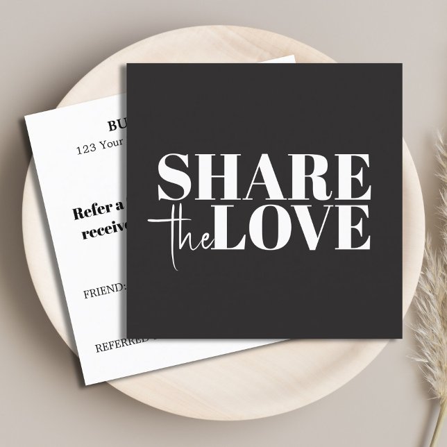 Elegant Stylish Black White Bold Salon Rabattkort (Skapare uppladdad)