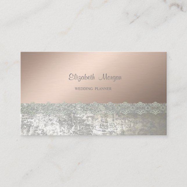 Elegant Stylish Chic, Spets Visitkort (Framsida)