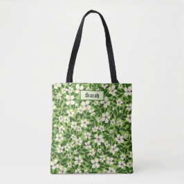 Elegant Stylish Cute Green Botanical Floral Tygkasse