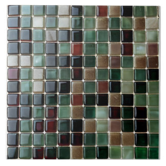 Elegant stylish Emerald Green & Gold Agate mosaic Kakelplatta