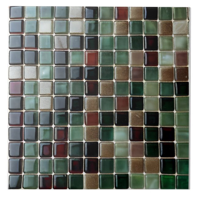 Elegant stylish Emerald Green & Gold Agate mosaic Kakelplatta (Framsidan)