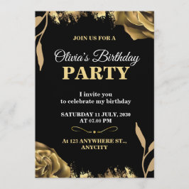 Elegant & Stylish Party Card – CUSTOMIZABLE CARD.  Inbjudningar