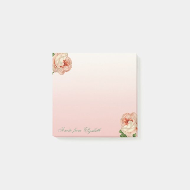 Elegant Stylish Tjejig , Rosor Post-it Block (Framsida)