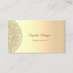 Elegant Stylisk Trendig Professionell, Guldprickar Visitkort