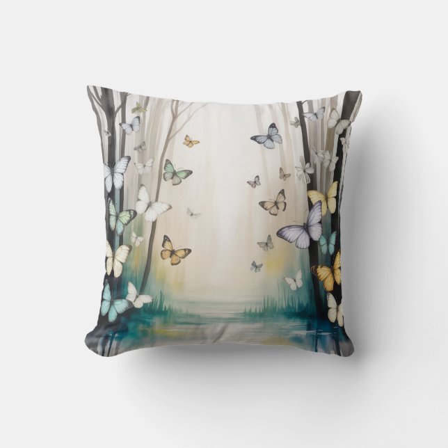  Elegant Subtil Fjäril  Kudde (Framsida)
