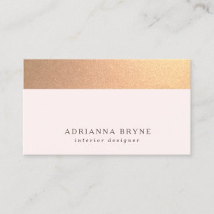 Elegant Subtle Guld Glitter Ljus rosa Visitkort