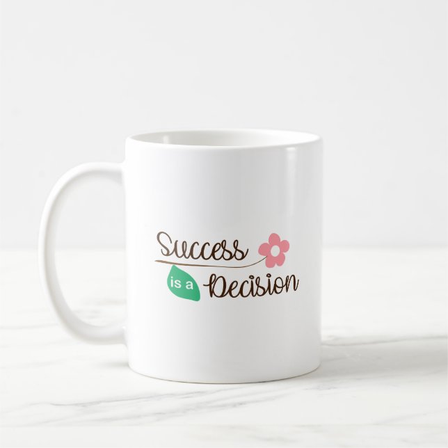 Elegant Success Is a Decision Clean White Base  Kaffemugg (Vänster)