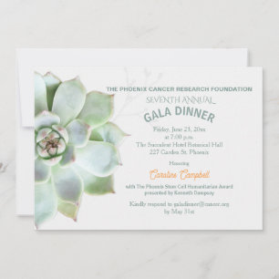 Elegant Succulent Gala Middag Inbjudningar