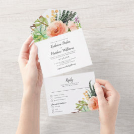Elegant Succulent Garden Boho Bröllop