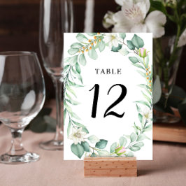Elegant Succulent Greenery Bröllop Bordsnummer