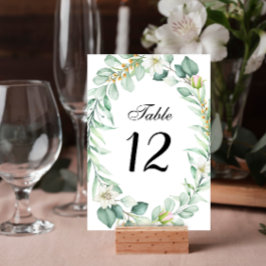 Elegant Succulent Greenery Bröllop Bordsnummer