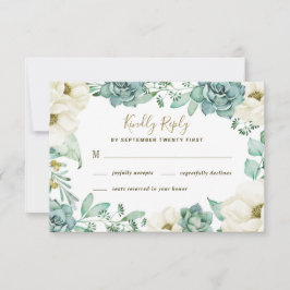Elegant Succulent Watercolor-Bröllop OSA