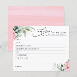 Elegant Succulents Grey Rosa Advice Card