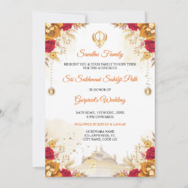 Elegant Sukhmani Sahib Väg bröllopsinbjudan Inbjudningar