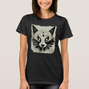 Elegant Sumi E Bläck Lynx Cat Asian Aesthetic T Shirt