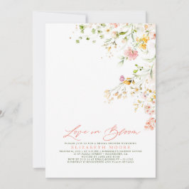 Elegant Summer Meadow Wildblommor Möhippa Inbjudningar