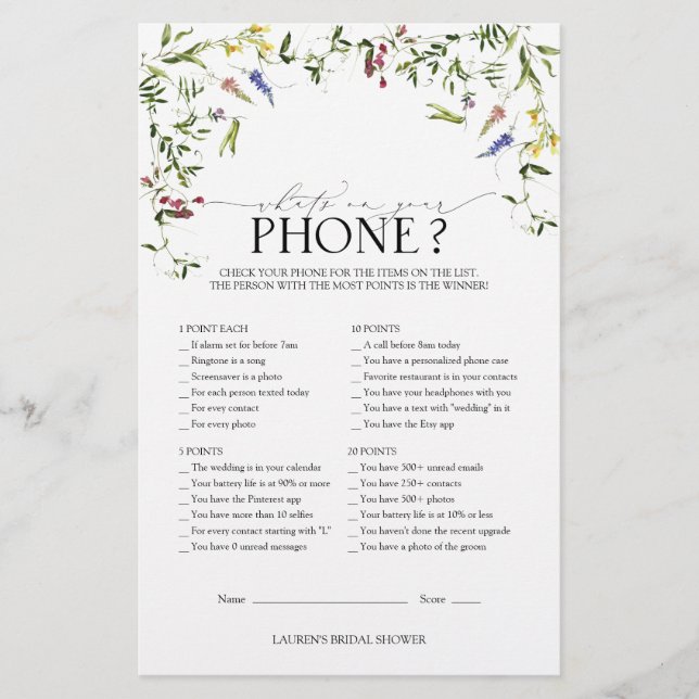 Elegant Summer Wildblomma Möhippa Game (Framsida)