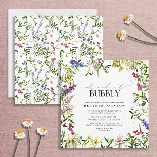 Elegant Summer WildblommBrunch & Bubly Shower Inbjudningar