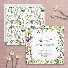 Elegant Summer WildblommBrunch & Bubly Shower Inbjudningar